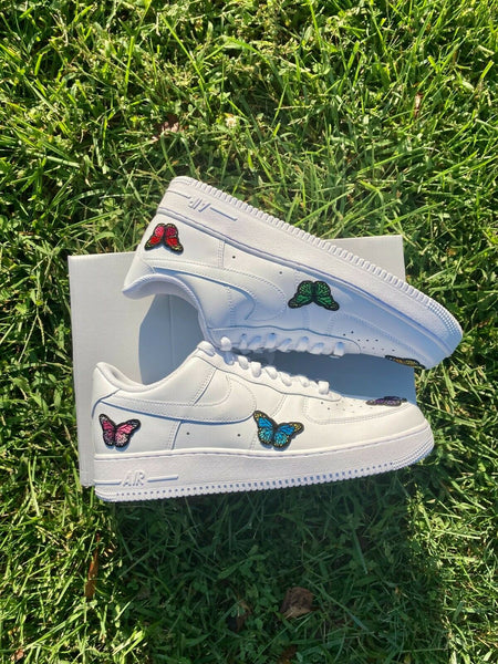 Air Force 1 Purple Red Blue Green Pink Orange Butterfly Fun Custom Shoes AF1 Sneakers 6